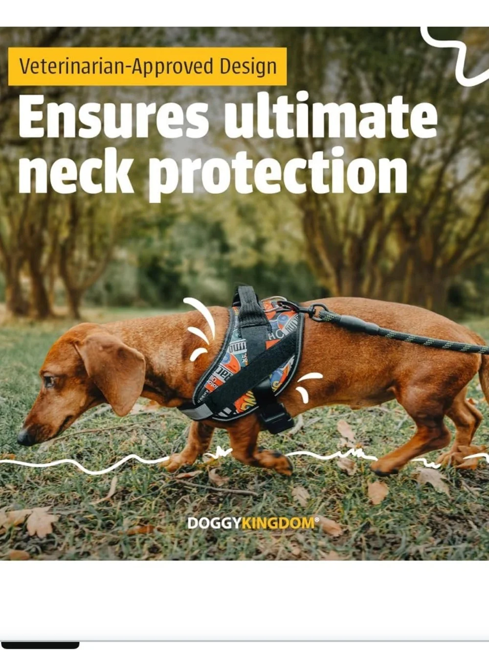 Doggy Kingdom High-Visibility Green No-Choke Dog Harness with Handle size XS
